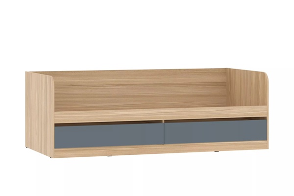 Детская комната Элиот композиция 6 белый фасадный, маренго, баунти песочный (собирается на любую сторону, спальное место 90 х 200)