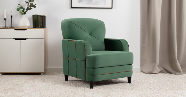 Кресло для отдыха Черри ТК 288 велюр Irida 09 зеленый, Эвита шоколад бежево-коричневый