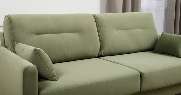 Диван-кровать прямой Барселона ТД 672 велюр Diagonal 694 оливковый