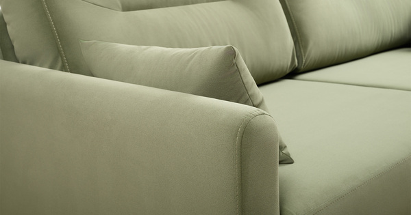 Диван-кровать прямой Барселона ТД 672 велюр Diagonal 694 оливковый