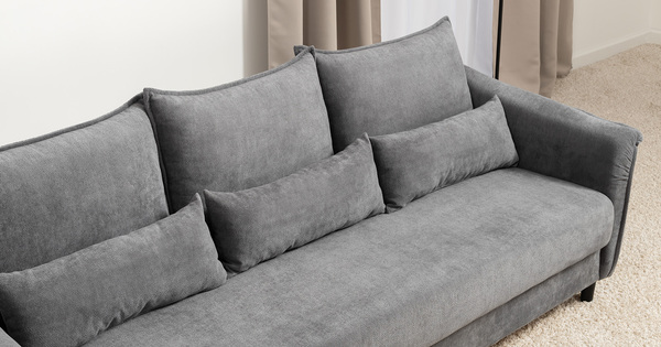 Диван-кровать прямой Берта ТД 774 велюр Mirage grafit темно-серый