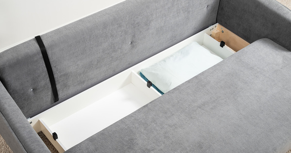 Диван-кровать прямой Берта ТД 774 велюр Mirage grafit темно-серый