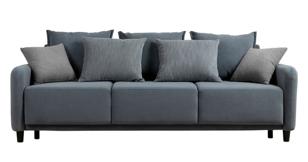 Диван-кровать прямой Дакота ТД 584 велюр Vendetta 24 синий, Riga 1598 z1 col 20 серо-голубой, Romeo 06