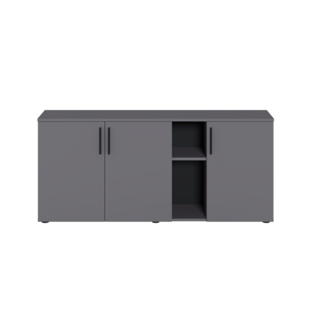 Тумба под ТВ Эйр 16.55 серый графит 0162 РЕ, собирается на любую сторону