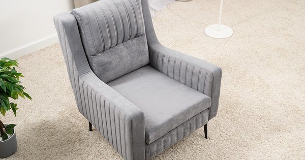 Кресло для отдыха Изабель ТК 735 велюр Романс грей cерый