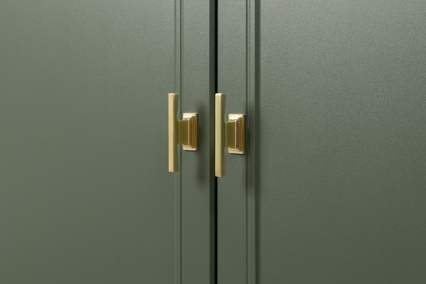 Шкаф двустворчатый Марион 16.340.02 дымчатый зеленый K521, олива шагрень AG 1050 ПВХ