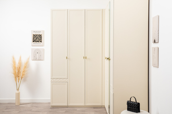 Шкаф двустворчатый Марион 16.340.02 слоновая кость С341 PE, слоновая кость 6898 ПВХ