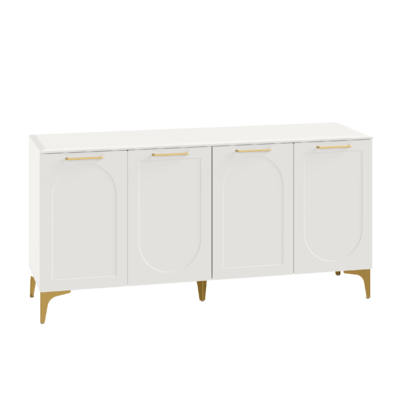 Тумба под ТВ Монтесито 16.67 Белый PE шагрень, белая шагрень 4101 ПВХ