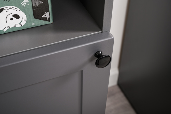 Стеллаж Остин 16.427 серый графит 0162 РЕ, дуб золотой CRAFT, графит ZB 856-2 ПВХ, сборка на любую сторону