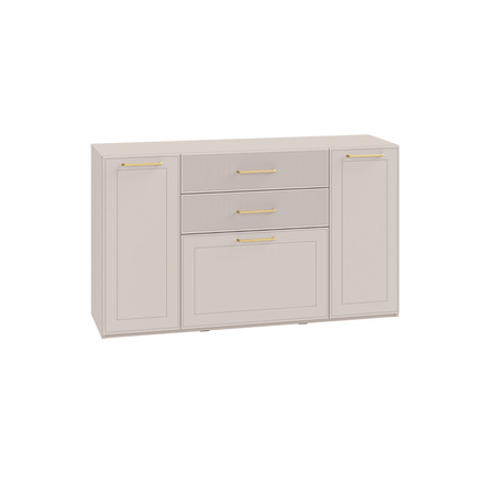 Гостиная Ричфорд композиция 2 без карнизов, кашемир 5981 BS, моно керамика D166-2 ПВХ, белый PE шагрень (собирается на любую сторону)