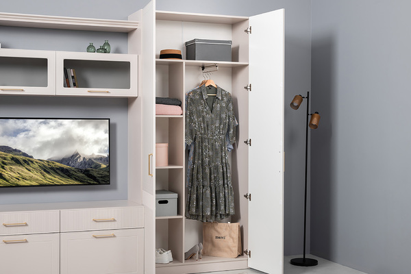 Шкаф для одежды Ричфорд 16.327.02 кашемир 5981 BS, моно керамика D166-2 ПВХ