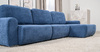 Диван-кровать угловой Тэдди 1504 композиция 3, букле Pique 009 синий, модульная система, сборка на любую сторону